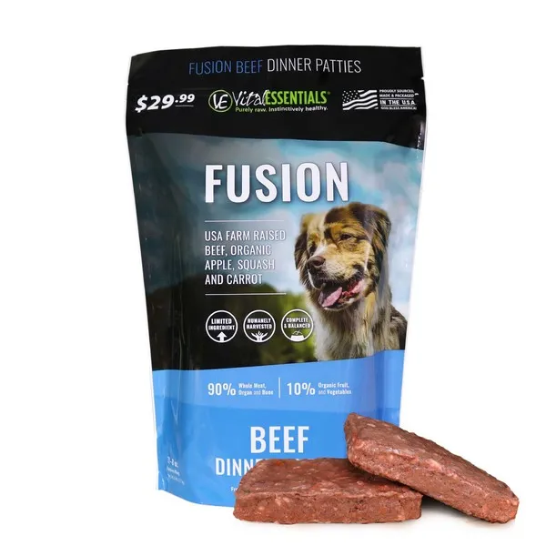 6lb Vital Essentials Fusion Frozen Beef Patties - Astro Sale